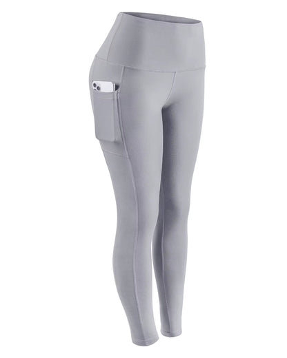 Pockets Fitness High Waist Gym Leggings Women Autumn Skinny Stretch Athletic Leggings Women Running Outdoors Pockets Pants