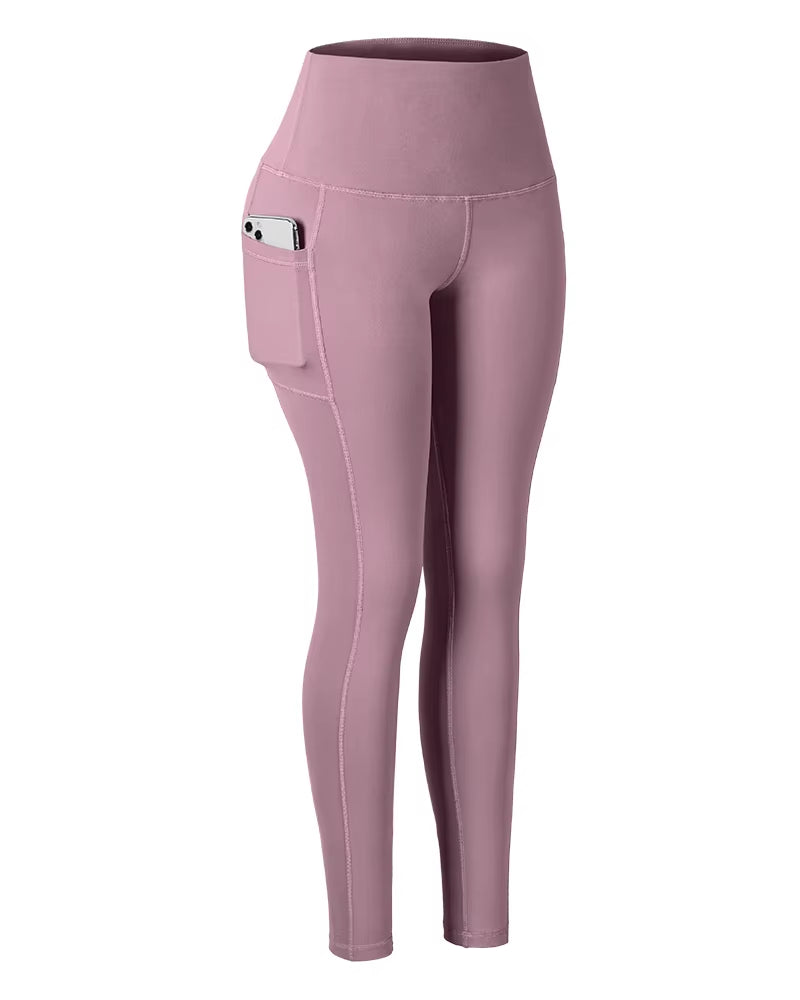 Pockets Fitness High Waist Gym Leggings Women Autumn Skinny Stretch Athletic Leggings Women Running Outdoors Pockets Pants