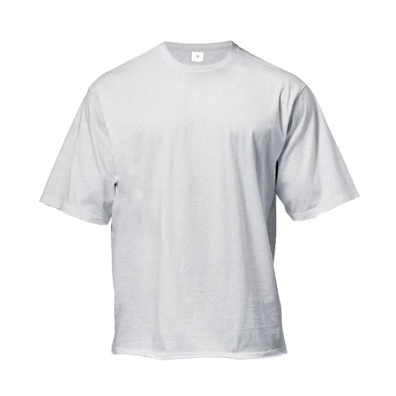 Oversized Loose Men'S Running Sport T-Shirt Gym Bodybuilding Fitness Training Clothing Summer Mesh Short Sleeves Quick Dry Shirt
