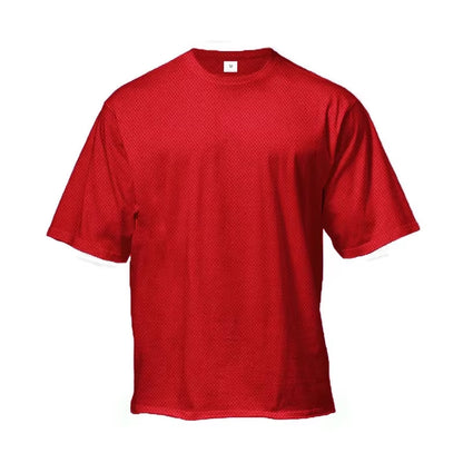 Oversized Loose Men'S Running Sport T-Shirt Gym Bodybuilding Fitness Training Clothing Summer Mesh Short Sleeves Quick Dry Shirt