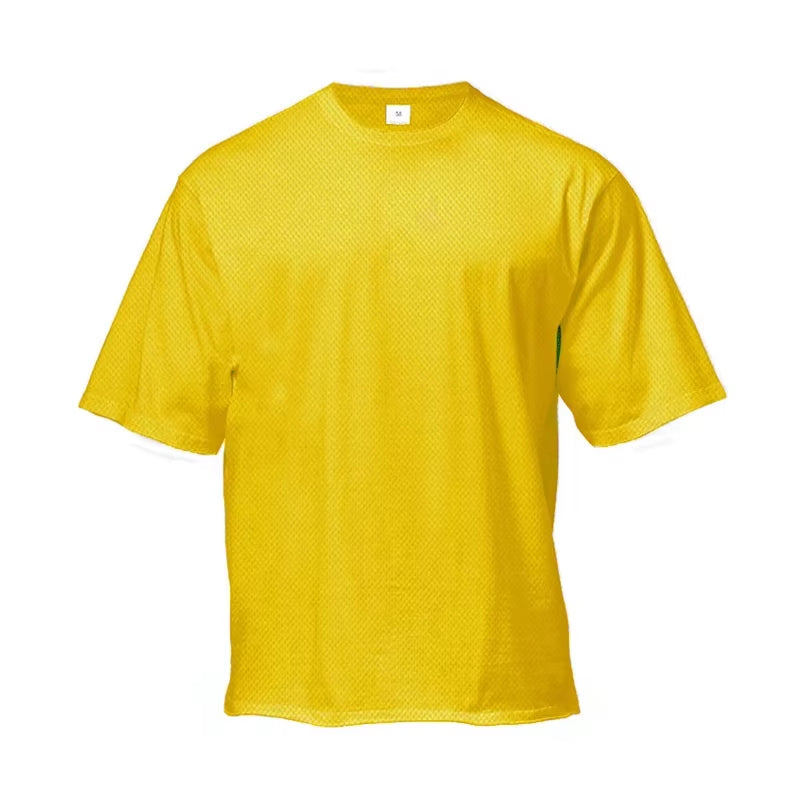 Oversized Loose Men'S Running Sport T-Shirt Gym Bodybuilding Fitness Training Clothing Summer Mesh Short Sleeves Quick Dry Shirt